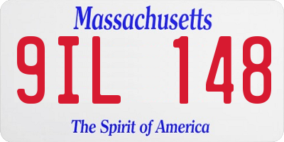 MA license plate 9IL148