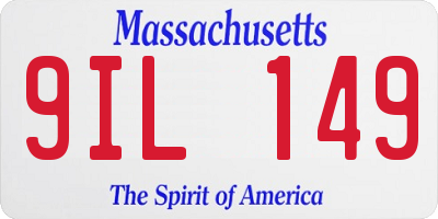 MA license plate 9IL149
