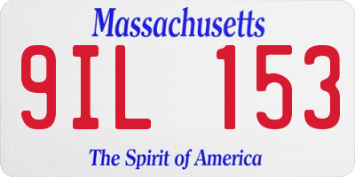 MA license plate 9IL153