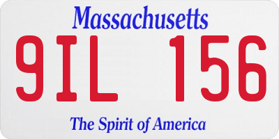 MA license plate 9IL156