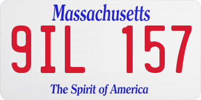 MA license plate 9IL157