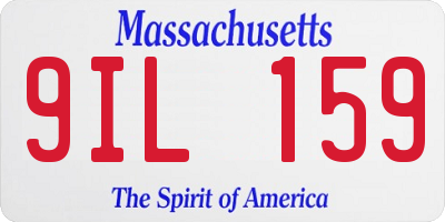 MA license plate 9IL159