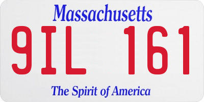 MA license plate 9IL161