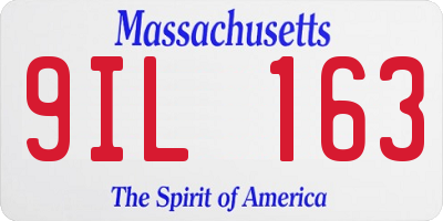 MA license plate 9IL163