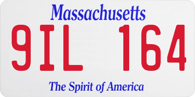 MA license plate 9IL164