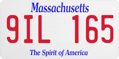 MA license plate 9IL165