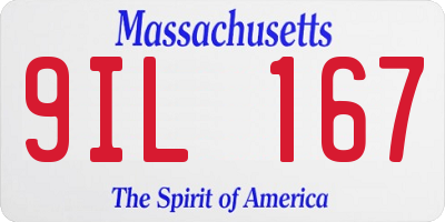 MA license plate 9IL167