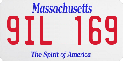 MA license plate 9IL169