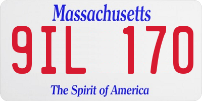 MA license plate 9IL170
