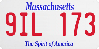 MA license plate 9IL173