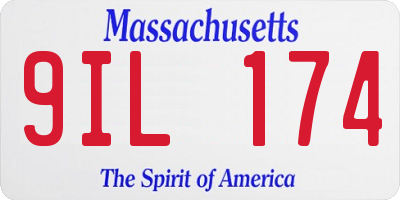 MA license plate 9IL174