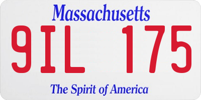 MA license plate 9IL175