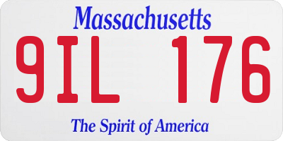 MA license plate 9IL176