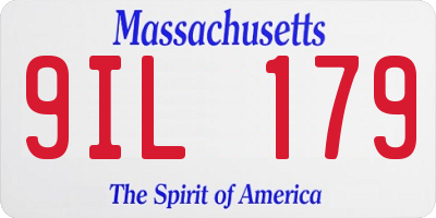 MA license plate 9IL179