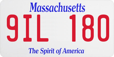 MA license plate 9IL180