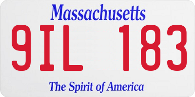 MA license plate 9IL183