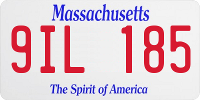 MA license plate 9IL185