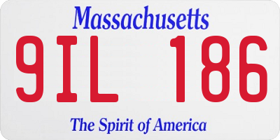 MA license plate 9IL186