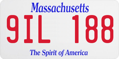 MA license plate 9IL188