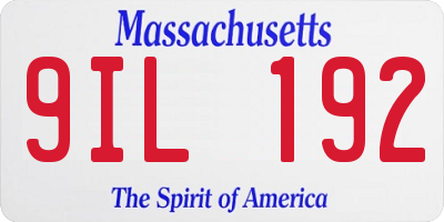 MA license plate 9IL192