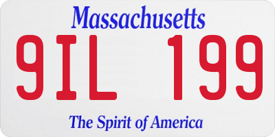 MA license plate 9IL199