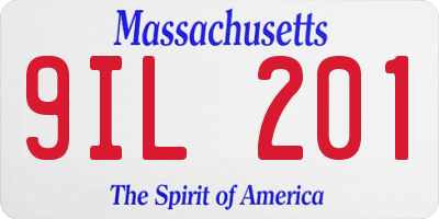 MA license plate 9IL201
