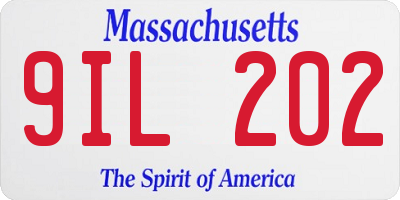 MA license plate 9IL202