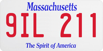 MA license plate 9IL211