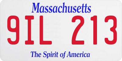 MA license plate 9IL213