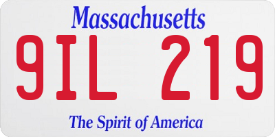 MA license plate 9IL219