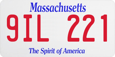 MA license plate 9IL221