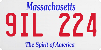 MA license plate 9IL224