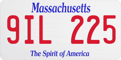 MA license plate 9IL225