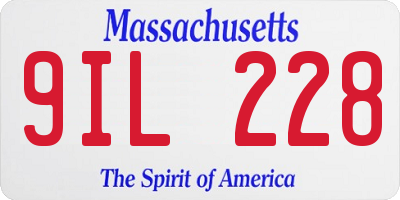 MA license plate 9IL228