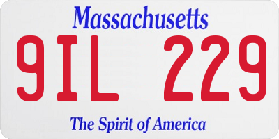 MA license plate 9IL229
