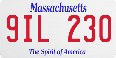 MA license plate 9IL230