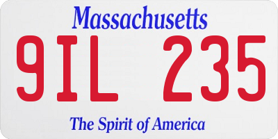 MA license plate 9IL235