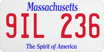 MA license plate 9IL236