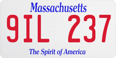 MA license plate 9IL237