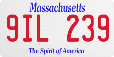 MA license plate 9IL239