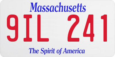 MA license plate 9IL241
