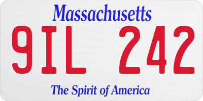 MA license plate 9IL242