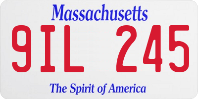 MA license plate 9IL245