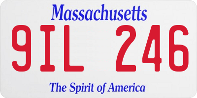 MA license plate 9IL246