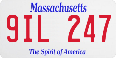 MA license plate 9IL247