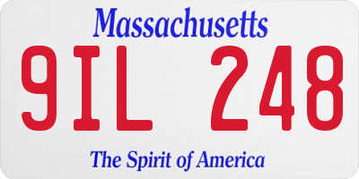 MA license plate 9IL248