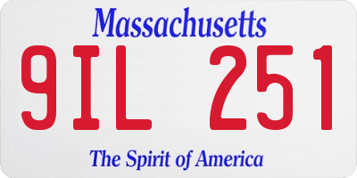 MA license plate 9IL251