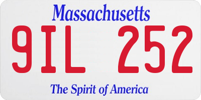 MA license plate 9IL252