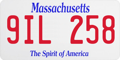 MA license plate 9IL258
