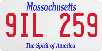 MA license plate 9IL259